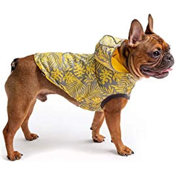 GF Pet Reversible ElastoFit Raincoat - Regenjacke- wasserdichte Hundebekleidung- Größe 4XL Hundemantel Rückenlänge 81cm- Gelb – Bild 2