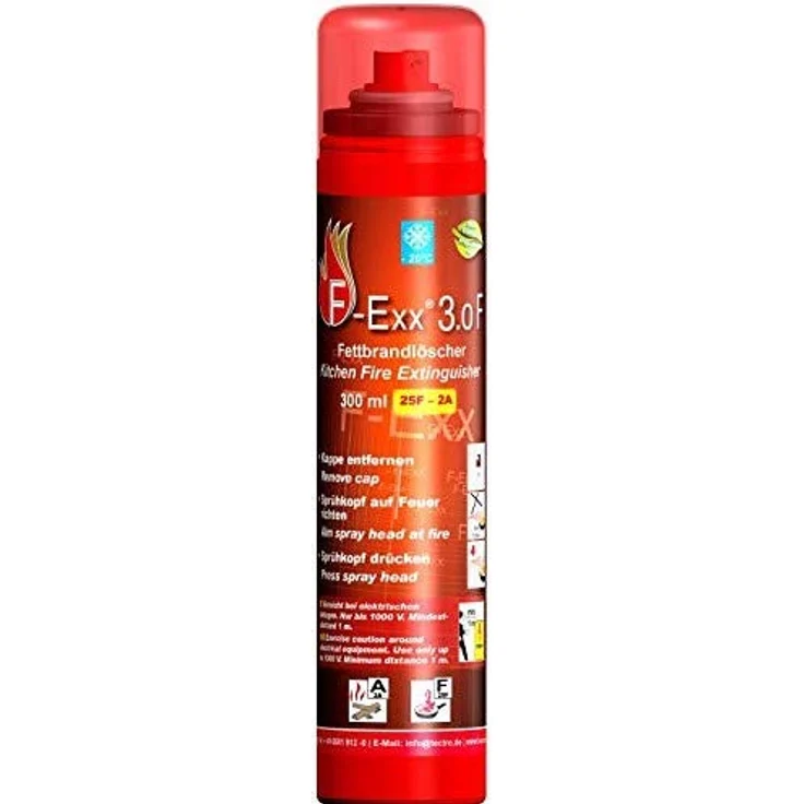 F-Exx 3,0 F Fettbrandlöscher für die Küche, 300 ml Feuerlöscher Brandklasse A, F – Bild 2