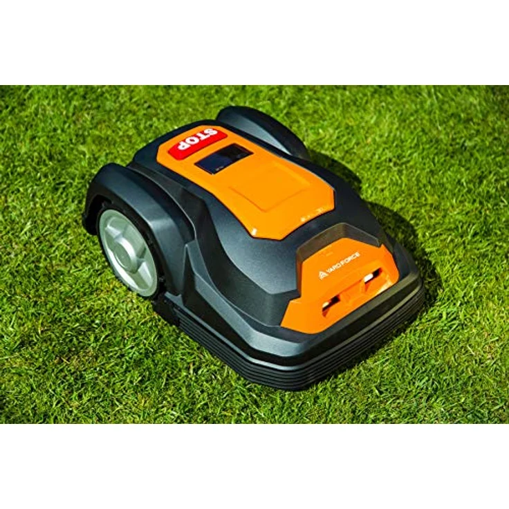 Yard Force Mähroboter SA650ECO, geeignet für Rasenflächen bis zu 650 m², Kantenschneide-Funktion und bürstenloser Motor, 28 V, schwarz-orange – Bild 4
