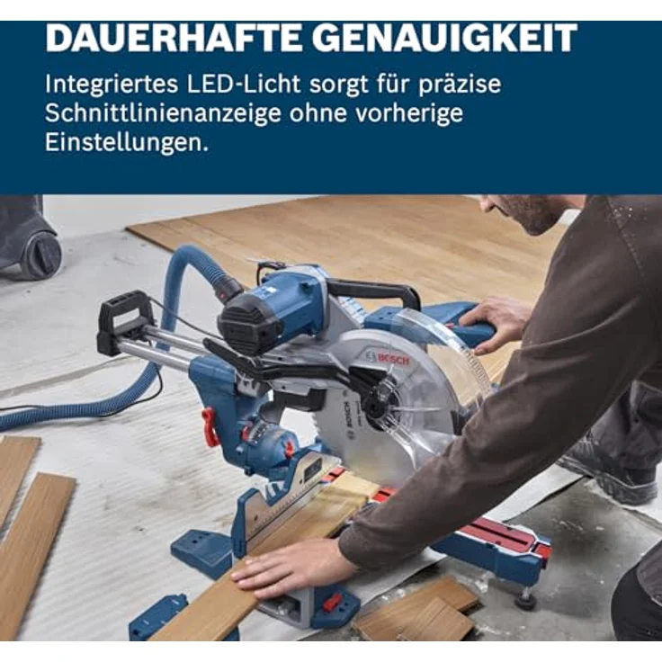 Bosch Professional GCM 340-305 D, kabelgebundene Kapp- und Gehrungssäge mit integriertem LED-Licht, kraftvollem Motor und umfangreichem Zubehör – Bild 4
