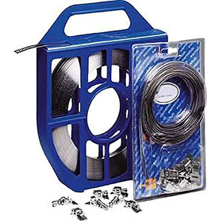 Norma Serratub Endlosband-KIT 9mm W2B, 5m Edelstahlband mit 8 Köpfen und Quick-Lock-Gehäusen