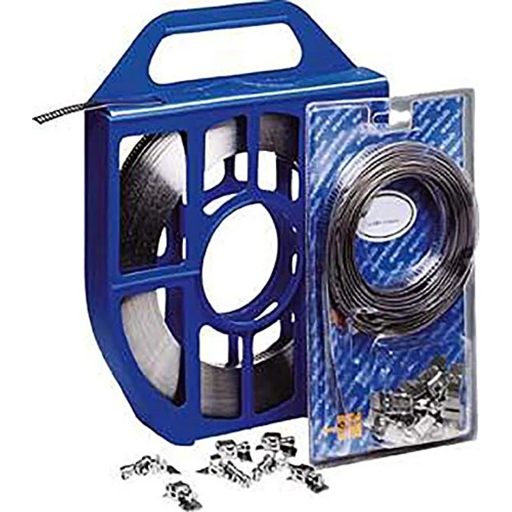 Norma Serratub Endlosband-KIT 9mm W2B, 5m Edelstahlband mit 8 Köpfen und Quick-Lock-Gehäusen