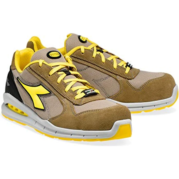 Diadora Run Airbox Low, S1P Sicherheitsschuhe aus perforiertem Wildspaltleder mit Aluminiumkappe, atmungsaktivem Nylonfutter und herausnehmbarer Einlegesohle, Größe 41 – Bild 4