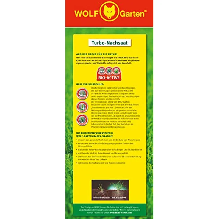 WOLF-Garten Turbo-Nachsaat für 100 m² Rasensanierung (LR 100) – Bild 4