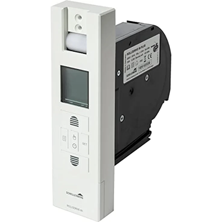 Schellenberg 22766 Elektrischer Gurtwickler RolloDrive 65 Plus, Unterputz Rolladenantrieb bis 6 m², 10 Nm, Gurtband 23 mm, max. Zugkraft 45 kg, mit Display, Zeit- und Astrofunktion – Bild 3
