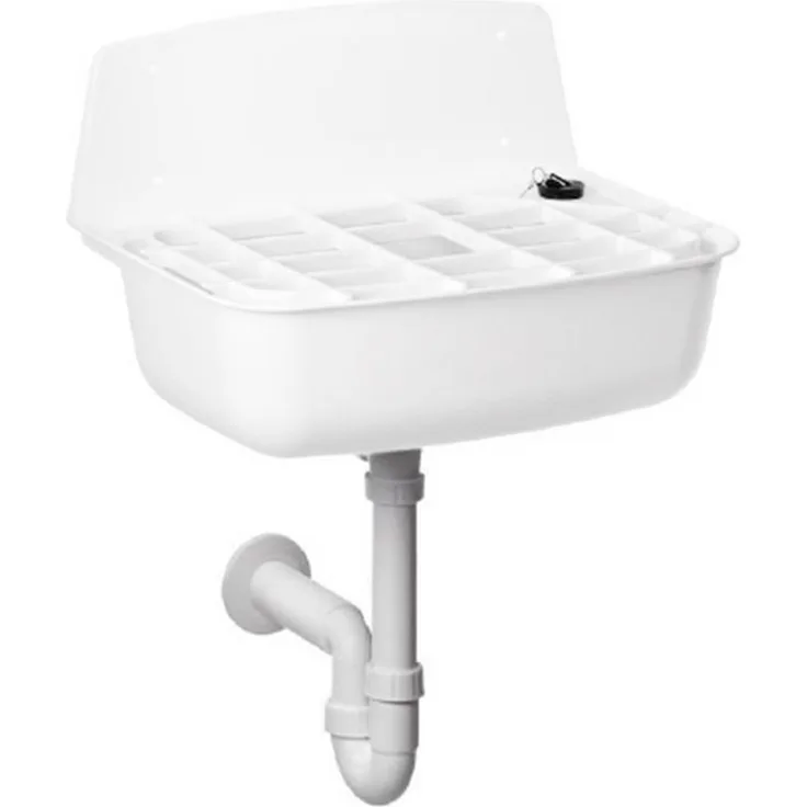 Haas Otto Küchenspüle Haas Kunststoff Ausgussbecken "Sophia" 45/46.5 cm, 14 Liter, weiß