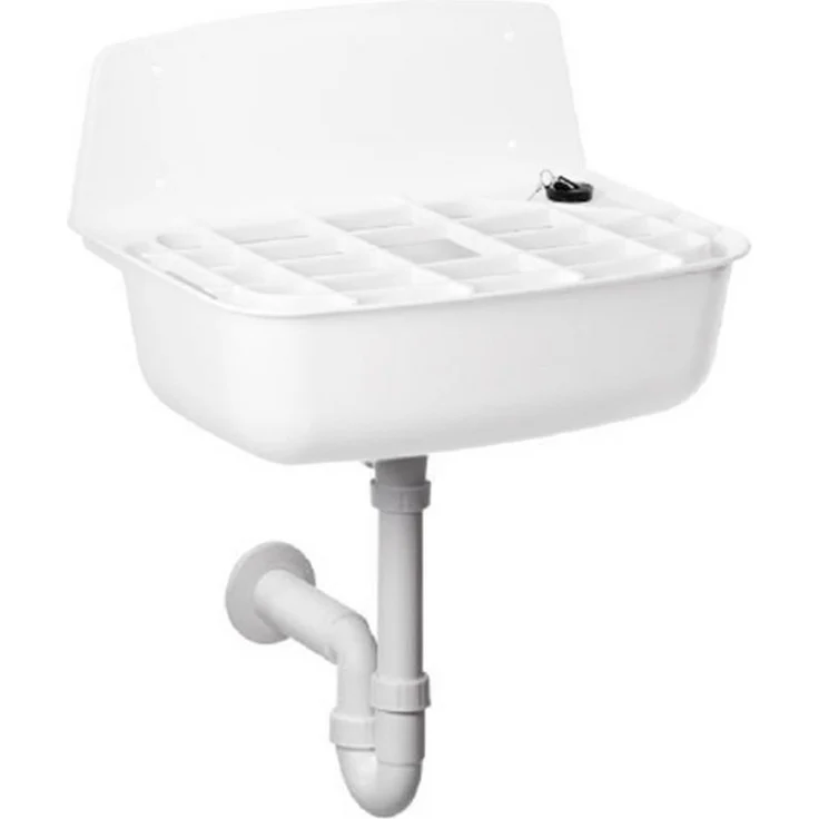 Haas Otto Küchenspüle Haas Kunststoff Ausgussbecken "Sophia" 45/46.5 cm, 14 Liter, weiß