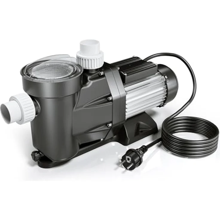 WilTec Poolpumpe 33600 l-h 1500 W Schwimmbadpumpe Filterpumpe Umwälzpumpe - WilTec – Bild 2