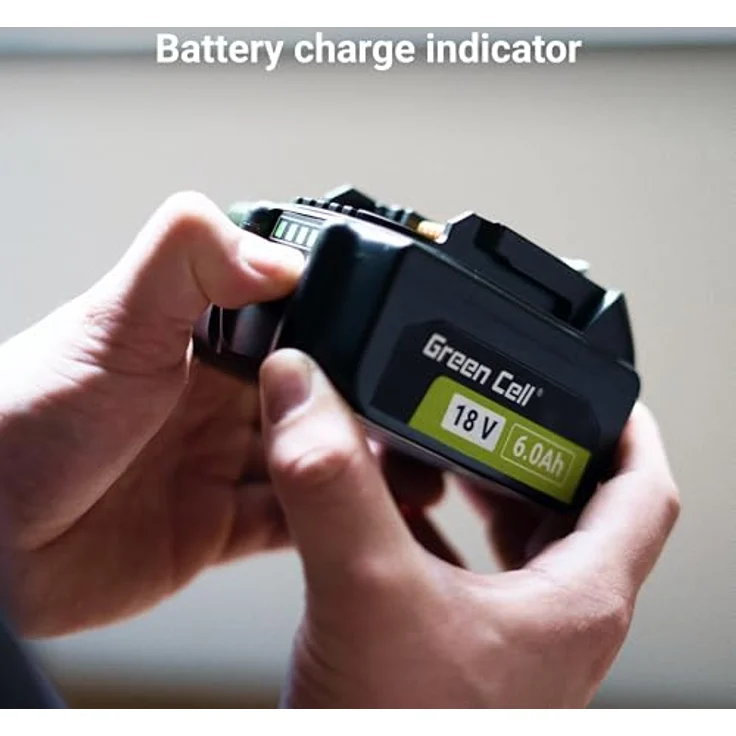 Green Cell Akku 18V 6Ah Li-Ion für Makita LXT Elektrowerkzeuge, Ersatzakku mit LED-Anzeige und optimierter Leistung – Bild 4