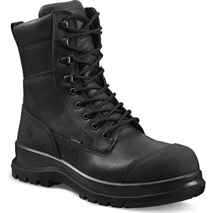 Carhartt DETROIT HIGHBOOT BLACK, S3 Sicherheitsschuhe mit wasserabweisendem Schaft, 20 cm Höhe, Gr. 43