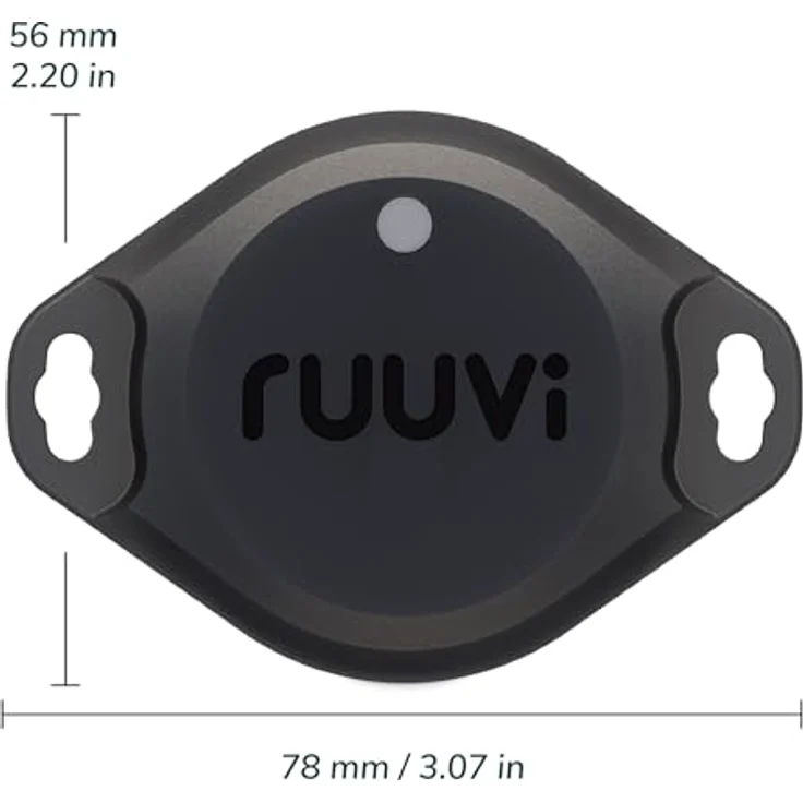 Ruuvi RuuviTag Pro RTPro 4-in-1 Umwelt Sensor, industrieller Bluetooth-Temperatur- und Feuchtigkeitssensor, IP67, Schwarz – Bild 6