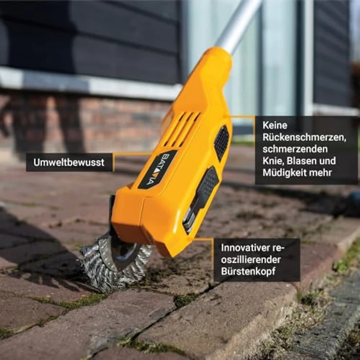 Batavia 12V Fixxbrush – Leistungsstarke Unkrautbürste mit schwingendem Bürstenkopf, ergonomischem Griff und kompatiblem Fixxpack-Akkusystem – Bild 5