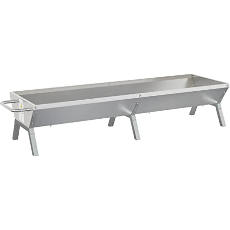 vidaXL Grill Silbern 158x42x31 cm Edelstahl