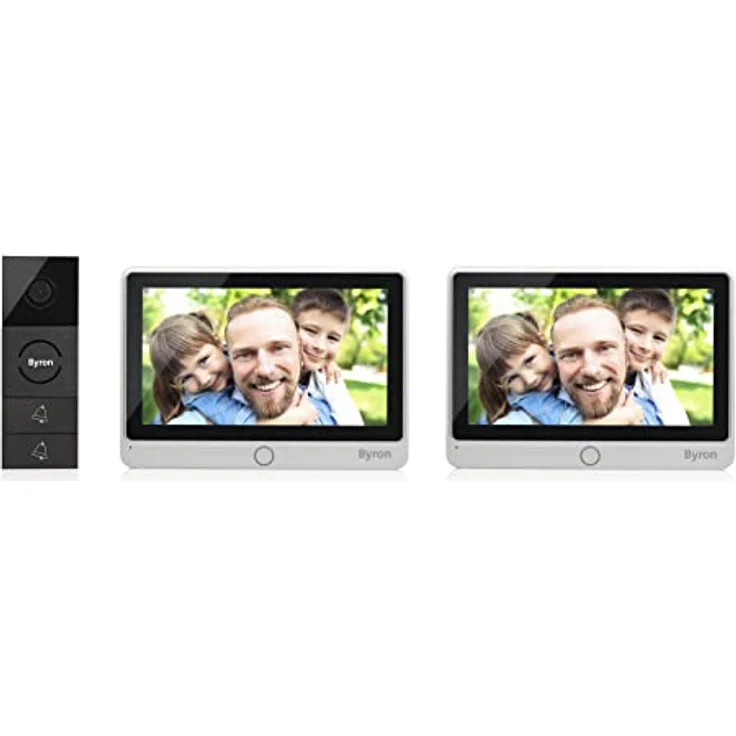 Byron Video-Gegensprechanlage mit zwei 7 Zoll HD Touchscreen 720p (erweiterbar) Videoaufnahmefunktion Nachtsicht, DIC-24122 – Bild 2