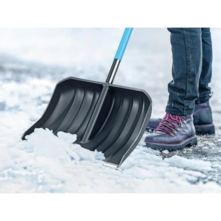 Cellfast Cellpro 40-340 Schneeschaufel mit Glasschaber, Aluminiumstiel 140 cm, ergonomisch, rutschfest, 490 mm Breite – Bild 2