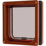 CAT MATE Katzenklappe 234 B, Katzentür mit Magnetverschluss und 2-Positionen-Verschluss, braun