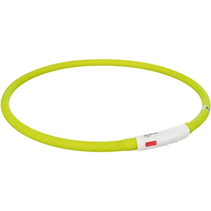 TRIXIE Leuchtring für Hunde XS-XL grün – Leuchtendes Hundehalsband, ideal für Spaziergänge im Dunkeln – Aufladbar und individuell einstellbar - 12648 – Bild 1
