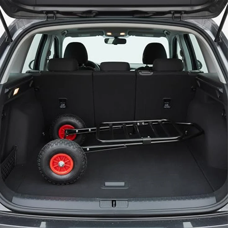 relaxdays Sackkarre Transportwagen klappbar, 80kg Tragkraft, Luftbereifung, schwarz – Bild 5