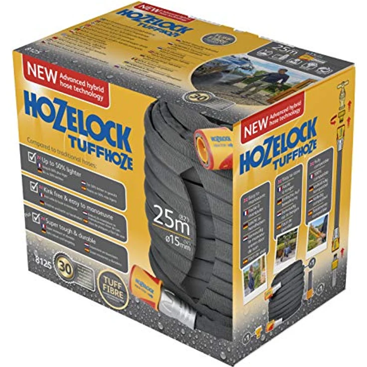 Hozelock Tuffhoze 25 Meter, Grau Bewässerungszubehör – Bild 2