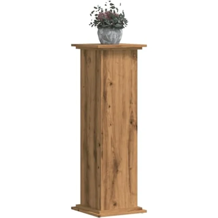 vidaXL Blumenständer Artisan-Eiche, 33x33x100 cm, robuster Holzwerkstoff, zeitloses Design, max. Belastbarkeit 60 kg – Bild 4