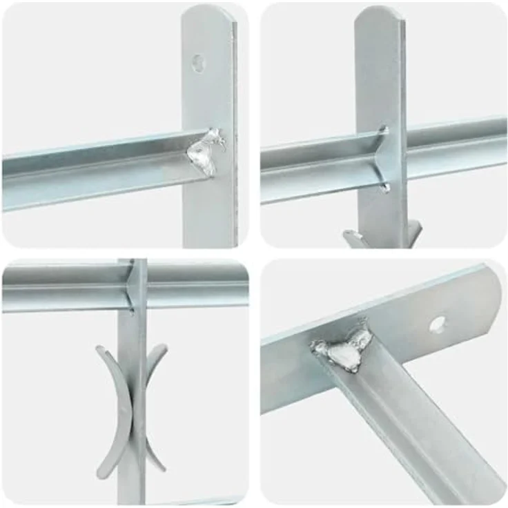 vidaXL Fenstergitter Verstellbar mit 2 Querstäben 1000-1500 mm – Bild 5