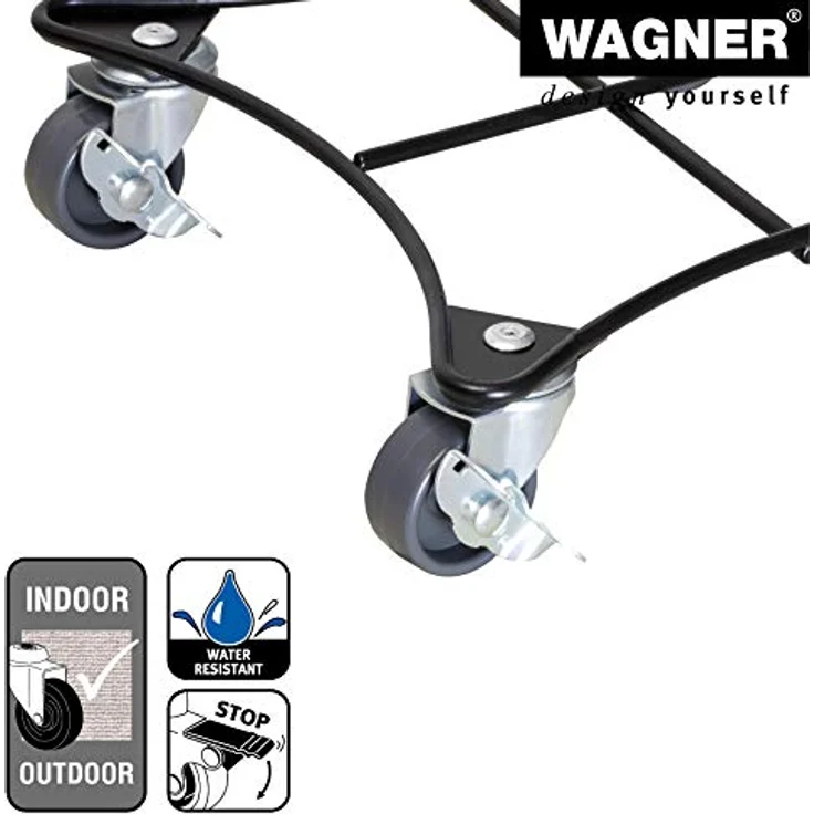 WAGNER design yourself Pflanzenroller BLACK RETRO EDITION I rund & eckig I In & Outdoor I schwarz & taupe – Bild 4