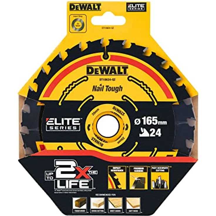 DeWalt DT10624-QZ Kreissaegeblatt Akku 165-20mm 24WZ, multi, 165 x 20 x 24T – Bild 5
