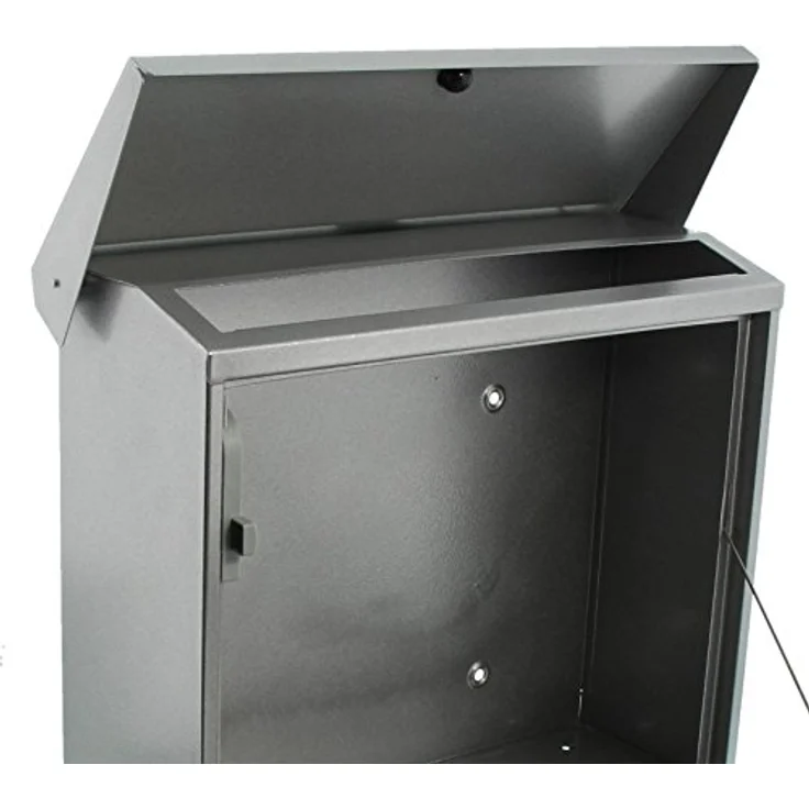 BURG-WÄCHTER Briefkasten mit aufklappbarem Regendach, A4 Einwurf-Format, EU Norm EN 13724, Verzinkter Stahl, Comfort 913 Si, Silber – Bild 6