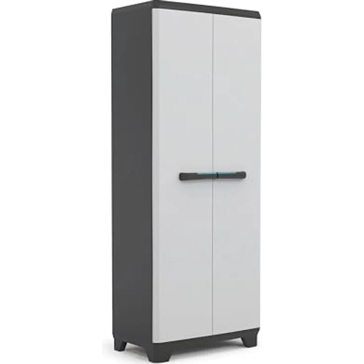 Kis Kunststoffschrank''Linear'' hoch, 1 Stück, hellgrau-schwarz, 9724000 0616 02 – Bild 2