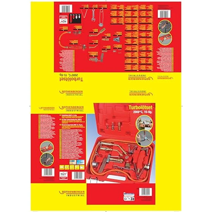 ROTHENBERGER Industrial Turbolötset 16 teilig im Koffer, Hartlöten, Weichlöten, Kapillarspaltlötung - 30900 – Bild 2