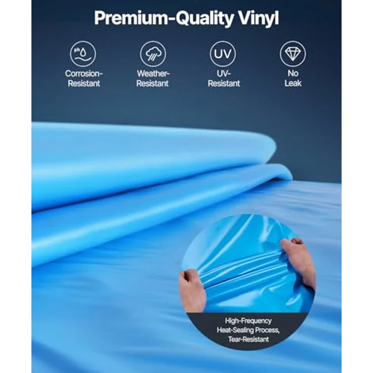 VEVOR Runde Schwimmbadauskleidung, 350 x 120 cm, verschleißfestes Einzelperlen-Vinyl für oberirdische Schwimmbecken – Bild 5