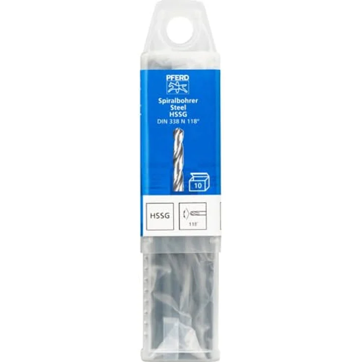 PFERD TOOLS Spiralbohrer STEEL, 10 Stück | Ø 7,0 mm, HSS-G N, DIN 338, 118° – Industriequalität, präzise Bohrlöcher, universell einsetzbar – Bild 2