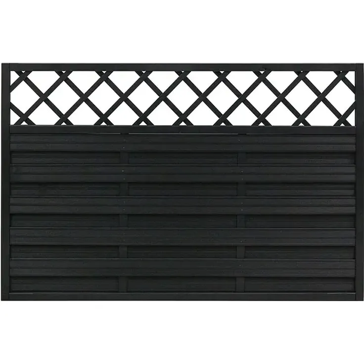 Andrewex Sichtschutzelement Hamburg, 180 x 120 cm, mit Rankgitter, Anthrazit, wind- und sichtschützend