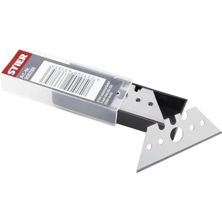 Stier Trapezklinge für Sicherheits-Cuttermesser Basic, 10er Pack, langlebig und werkzeugfreier Wechsel – Bild 3