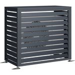 Westmann Verkleidung Wärmepumpe Boxa S Anthrazit 100x56x97 cm | Solide Konstruktion | Modernes Design | Höhenverstellbar