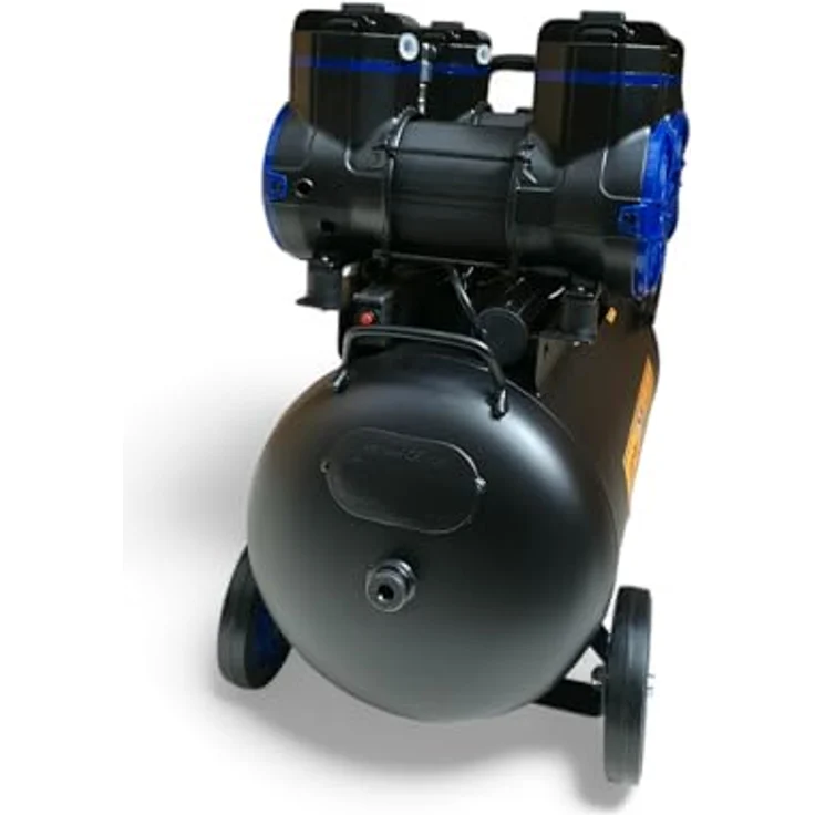 DeTec Flüsterkompressor Airpro, 40L Druckluftkompressor mit 8 bar und 410 L/min, geräuscharm und ölfrei – Bild 4