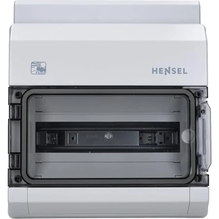 HENSEL KV-Automatengehäuse 12TE, Aufputz Kleinverteiler mit IP65 Schutz, transparenten Tür und Kabeleinführungsblende, 12x18mm – Bild 2