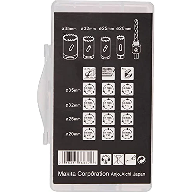 Makita D-34855 5 Stücke Bi-Metall Lochsäge Set - Preisvergleich – Bild 4