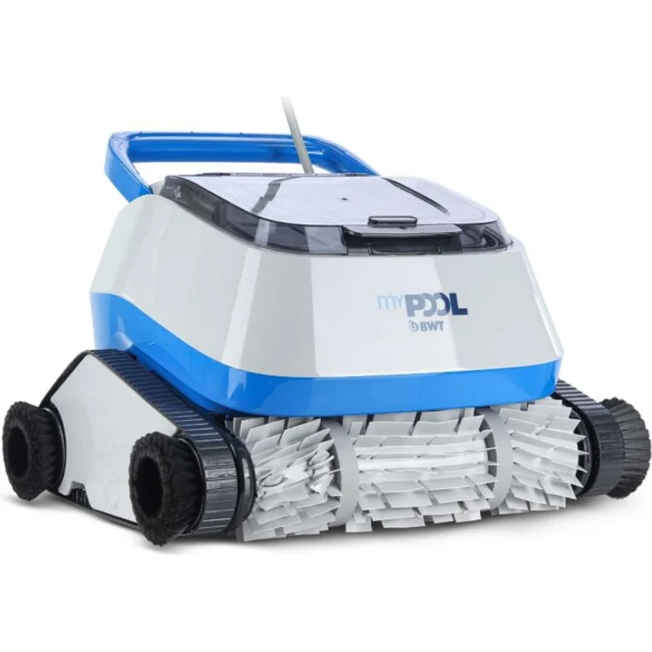 BWT Pool Products GmbH myPOOL Poolroboter Poolreiniger Power ONE4ALL Premium, Haftung an allen Poolwänden, innovative aktive Seitenbürsten, blau