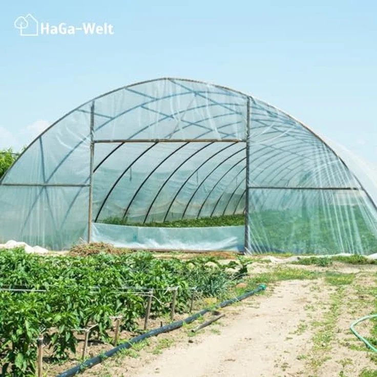 HaGa UV4 Gewächshausfolie 12m x 20m transparente PE Folie, witterungs- und UV-beständig für Folientunnel und Tomatenhaus – Bild 5