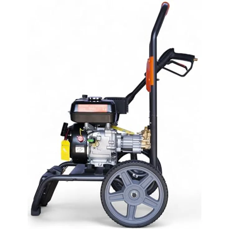 DeTec DAEWOO Benzin Hochdruckreiniger 207 bar, 7 PS mit Messing Pumpenkopf, 12 m Hochdruckschlauch, 4 Schnellwechseldüsen, ideal für Steinreinigung – Bild 9