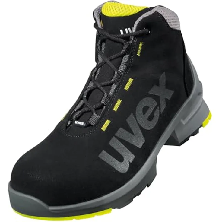 Uvex - 1 Sicherheits-Stiefel Gr. 40 W11 S2 ESD SR schwarz/gelb, metallfrei, atmungsaktiv, optimaler Tragekomfort, EN ISO 20345:2011