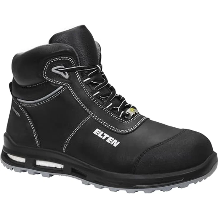 Elten REACTION XXT Mid ESD S3, Sicherheitshochschuhe aus strapazierfähigem Rindsleder, schwarz, Schuhgröße: 37 (UK 4.5) – Bild 1