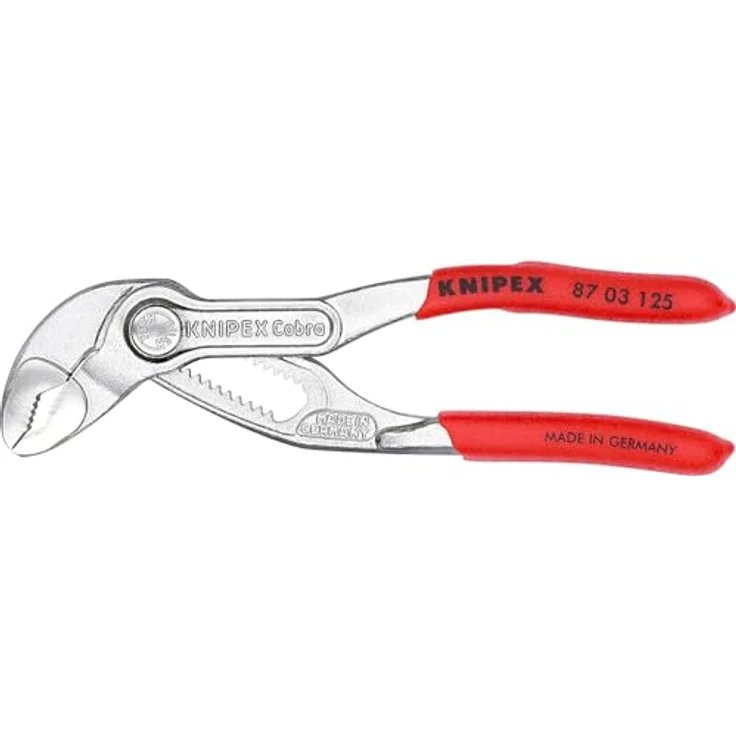 KNIPEX 87 03 125 Cobra Hightech-Wasserpumpenzange verchromt mit rutschhemmendem Kunststoff überzogen 125 mm – Bild 3