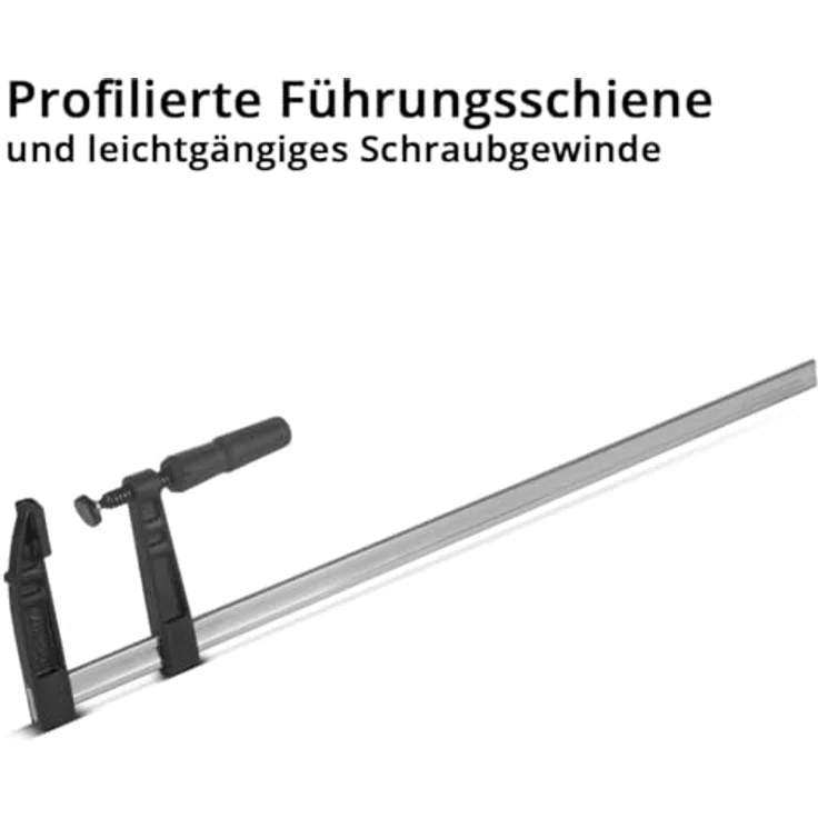 STAHLWERK Schraubzwinge 120x800 mm 2er Set, robuste Klemmzwinge aus Stahl und Kunststoff mit rutschfestem Griff und stabiler Konstruktion – Bild 4