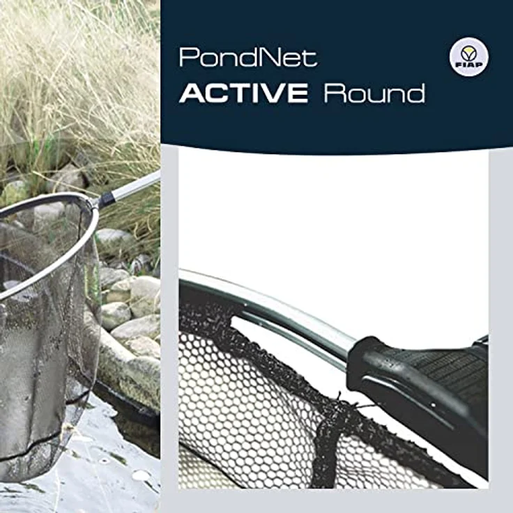 FIAP PondNet Active Round, Profi Teichkescher mit Teleskopstiel (600-1800 mm), d: 350 mm, robustes feinmaschiges Netz zur Teichreinigung und Fischfang – Bild 3