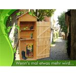Feel2Home Gerätehaus Holz Gartenschrank mit 2 Regalböden, witterungssicher, vormontierte Dacheindeckung, naturfarben