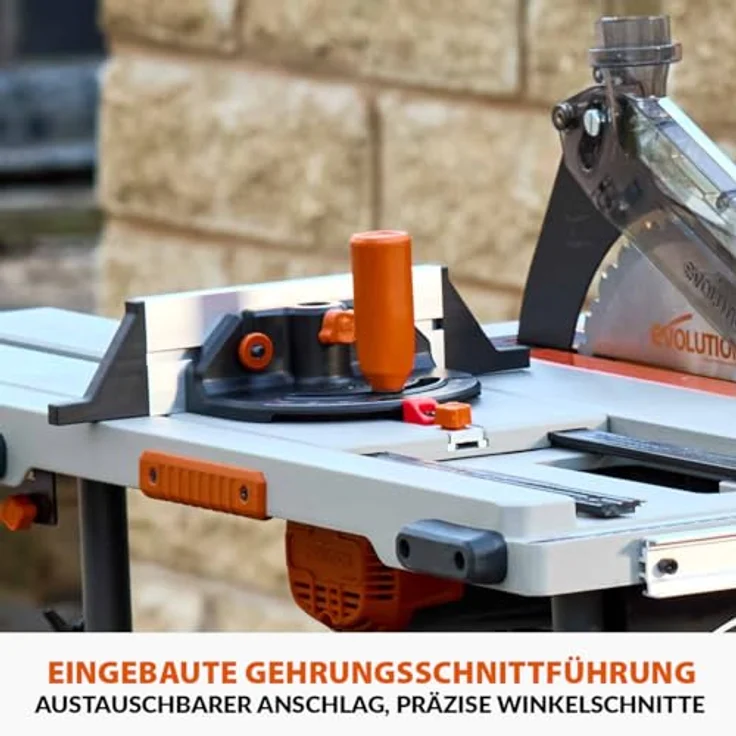 Evolution Power Tools R255TBL Tischkreissäge, Tragbare Multimaterialsägemaschine mit 85 mm Schnitttiefe und 45° Neigewinkel – Bild 10