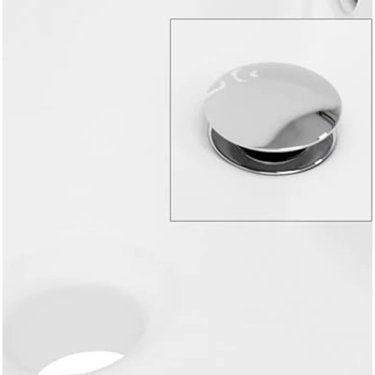 ECD Germany Waschbecken 460 x 460 x 155 mm aus Keramik Rund We – Bild 6