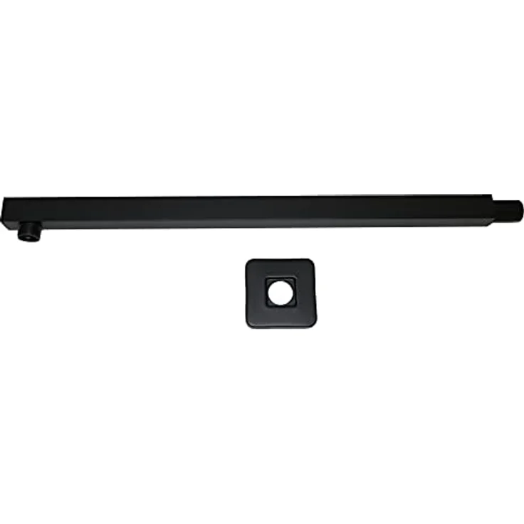 walexo Dusche Duscharmaturen Wandhalterung Deckenhalterung, Schwarz/Matt, 1/2 Zoll Gewinde, Regenduscheffekt – Bild 1